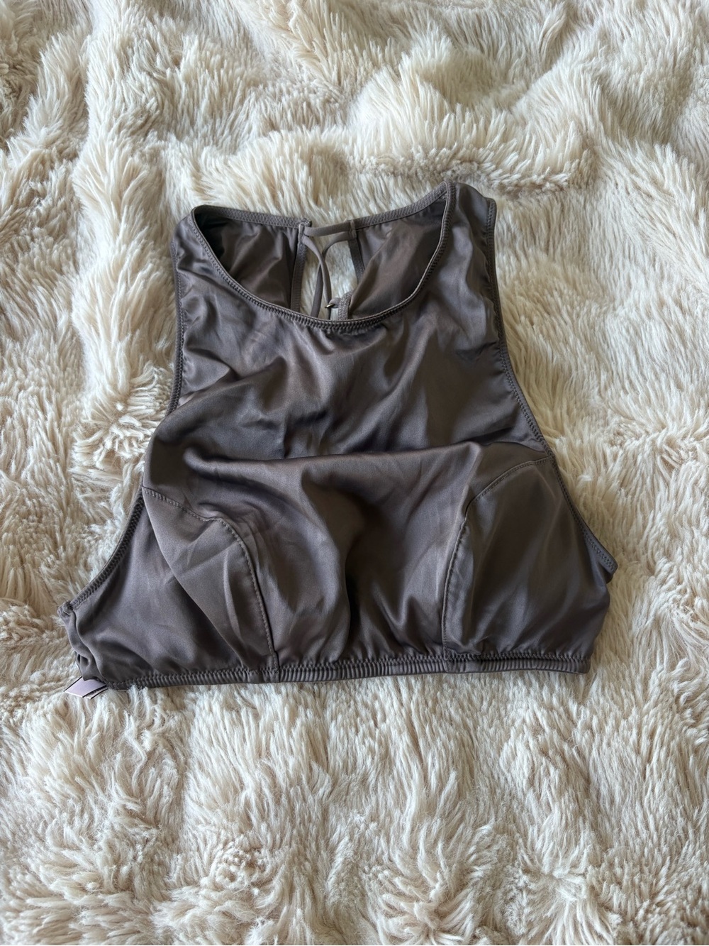 Victoria's Secret High-Neck Sports Bralette — Taupe